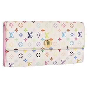 LOUIS VUITTON Monogram Multicolor Portefeuille Sarah Wallet M93745 Auth 163012